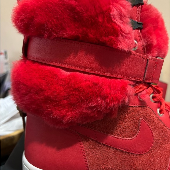 AIR JORDAN 1 “LUX” RUBY STREET ALPS CUSTOM MADE NIKE WITH FUR. - Picture 9 of 16